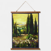 Tiffany Glas in lood Window Tapestry Hangend Wandkleed (Voorkant)