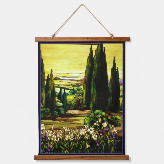 Tiffany Glas in lood Window Tapestry Hangend Wandkleed (Voorkant)