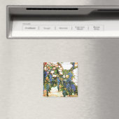 Tiffany Glas in lood Wisteria Bloemen Bloemen Magneet (Insitu (Vaatwasser))