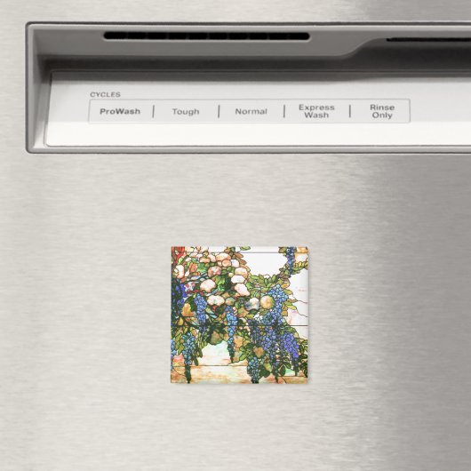 Tiffany Glas in lood Wisteria Bloemen Bloemen Magneet (Insitu (Vaatwasser))