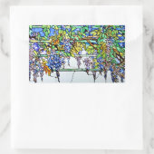 Tiffany Glas in lood Wisteria Floral Rechthoekige Sticker (Tas)