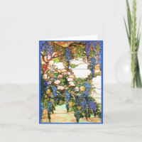 Tiffany Glas in lood Wisteria Kaart