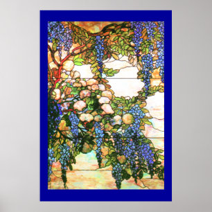 Tiffany Glas in lood Wisteria Print