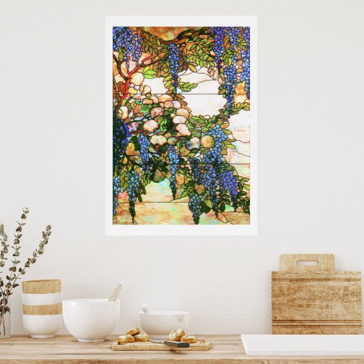 Tiffany Glas in lood Wisteria Print (Keuken)