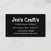 Tiffany Glass Visitekaartje (Achterkant)