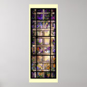 Tiffany Glazen in lood lijnen afdrukken Poster (Voorkant)