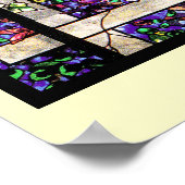 Tiffany Glazen in lood lijnen afdrukken Poster (Hoek)
