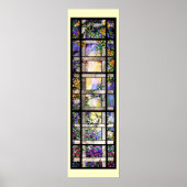 Tiffany Glazen in lood lijnen afdrukken Poster (Voorkant)