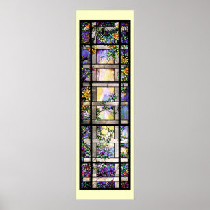 Tiffany Glazen in lood lijnen afdrukken Poster
