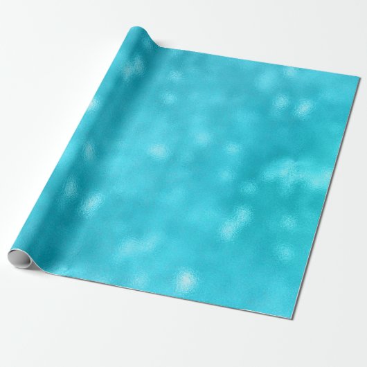 Tiffany Glitter Aqua Ocean Turquoise Glam Glam Gla Cadeaupapier (Uitgerold)