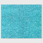 Tiffany Glitter Aqua Ocean Turquoise Glam Minimal Cadeaupapier (Vlak)