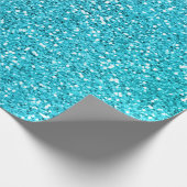 Tiffany Glitter Aqua Ocean Turquoise Glam Minimal Cadeaupapier (Hoek)