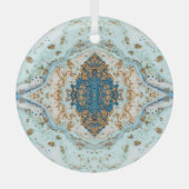 Tiffany Gold: Luxe marmer naadloos Glas Ornament (Voorkant)