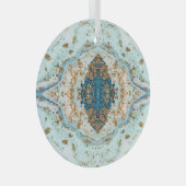 Tiffany Gold: Luxe marmer naadloos Glas Ornament (Voorkant Rechts)