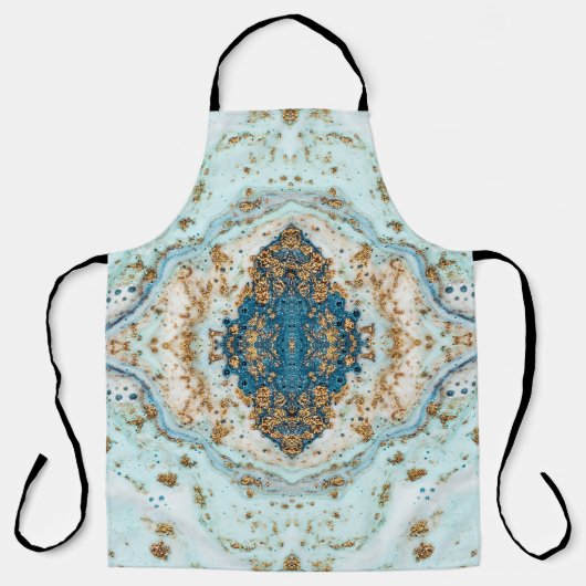 Tiffany Gold: Luxe marmer naadloos Schort (Voorkant)