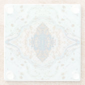 Tiffany Gold: Naadloos Luxe Marmer Glazen Onderzetter (Achterkant)