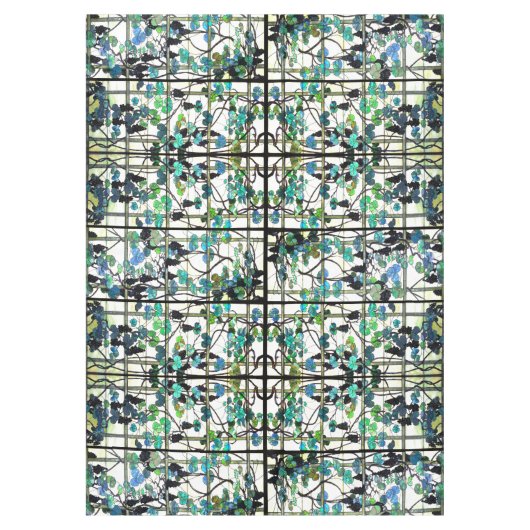 Tiffany Grapes Vineyard Glas in lood Tablecloth Tafelkleed (Voorkant)