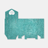 Tiffany Green Metallic Aqua White Favor Dank je Bedankdoosjes (Uitgevouwen)