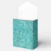 Tiffany Green Metallic Aqua White Favor Dank je Bedankdoosjes (Geopend)
