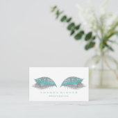 Tiffany Grey Glam Lashes Exention Makeup Glitter Afsprakenkaartje (Staand voorkant)