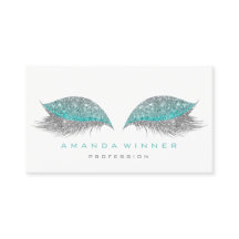 Tiffany Grey Glam Lashes Exention Makeup Glitter