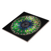 Tiffany Groene keramische tegels Tegeltje (Zijkant)