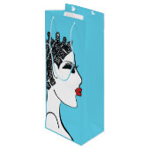 Tiffany Knots Wine Gift Bag Wijn Cadeautas (Achterkant Gekanteld)