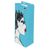 Tiffany Knots Wine Gift Bag Wijn Cadeautas (Voorkant Gekanteld)