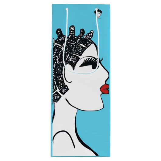 Tiffany Knots Wine Gift Bag Wijn Cadeautas (Voorkant)