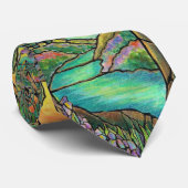 Tiffany Landscape Glas in lood Design ART! Stropdas (Opgerold)