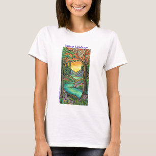 Tiffany Landscape Glas in lood Design ART! T-shirt