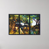 Tiffany Landscape Glas in lood Venster Canvas Afdruk (Voorkant)