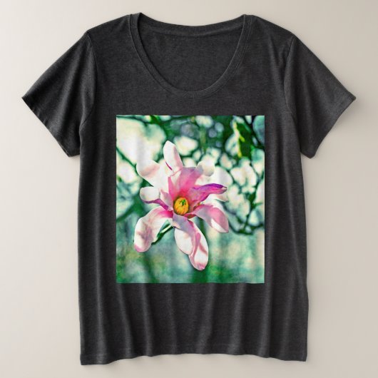 Tiffany Magnolia Grote Maat T-shirt (Design voorkant)