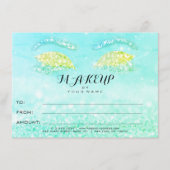 Tiffany Mint Glitter Makeup Certificate Gift (Voorkant)