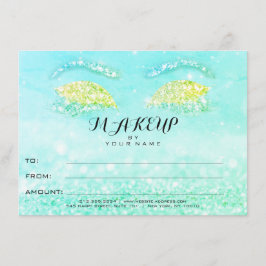 Tiffany Mint Glitter Makeup Certificate Gift
