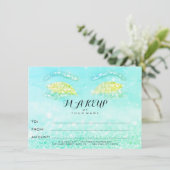 Tiffany Mint Glitter Makeup Certificate Gift (Staand voorkant)