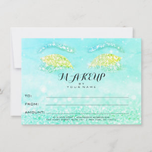 Tiffany Mint Glitter Makeup Certificate Gift