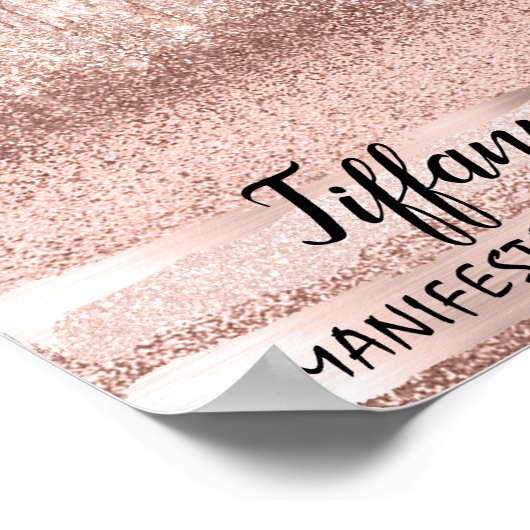 Tiffany Naam Betekenis Verjaardagscadeau 16e Bruid Poster (Hoek)