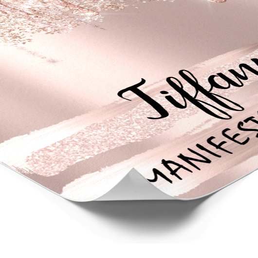 Tiffany Naam Betekenis Verjaardagscadeau 16e Bruid Poster (Hoek)