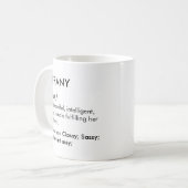 Tiffany naam, Bewerkbare naam, Aangepaste naam Koffiemok (Voorkant links)
