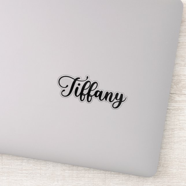 Tiffany Naam - Handgeschreven kalligrafie Sticker (Detail)