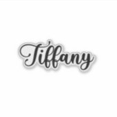 Tiffany Naam - Handgeschreven kalligrafie Sticker (Voorkant)