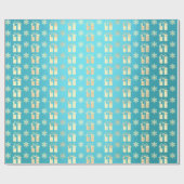 Tiffany Ocean BeachGold Kerstmis cadeau Lux Cadeaupapier (Vlak)