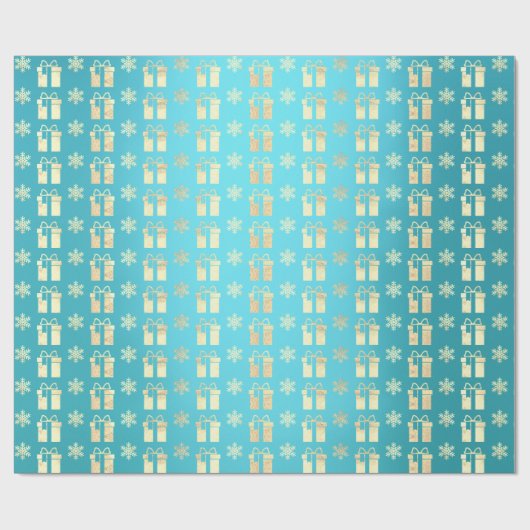 Tiffany Ocean BeachGold Kerstmis cadeau Lux Cadeaupapier (Vlak)