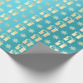 Tiffany Ocean BeachGold Kerstmis cadeau Lux Cadeaupapier (Hoek)