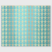 Tiffany Ocean BeachGoud Kerstmis Ginger Brood Guy Cadeaupapier (Vlak)