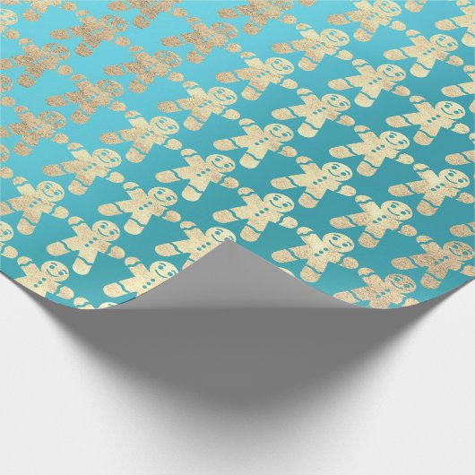 Tiffany Ocean BeachGoud Kerstmis Ginger Brood Guy Cadeaupapier (Hoek)