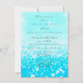 Tiffany Ocean Blue Aqua Glitter Vrijgezellenfeest Kaart (Voorkant)