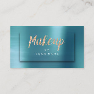 Tiffany Ocean Gold Typograaf Makeup Artist 3D Visitekaartje