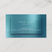 Tiffany Ocean Gold Typograaf Makeup Artist 3D Visitekaartje (Achterkant)